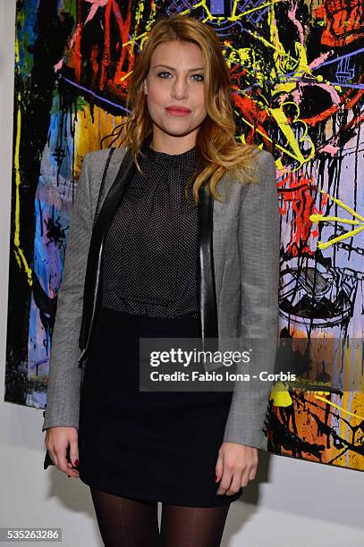 Barbara Berlusconi attends Cardi Black Box Gallery Present Nicolas Pol hosted by Nicolo Cardi And Vladimir Restoin Roitfeld at Cardi Black Box on...