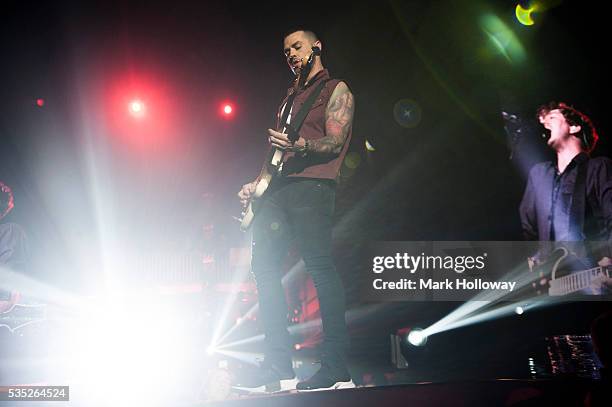 Matt Willis of Busted performs during the Pigs Can Fly tour at BIC on May 25, 2016 in Bournemouth, England.