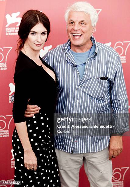 Paz Vega and Michele Placido attend the photocall of movie "Vallanzasca", presented in competiiton at the 67th Venice Film Festival