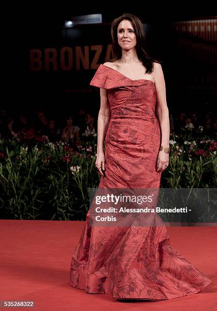 Julie Taymor attends the premiere of movie "The Tempest" during the 67th Venice Film Festival