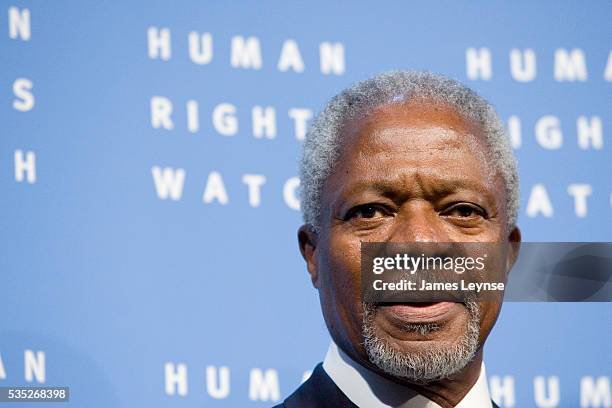 Secretary General Kofi Annan delivers an International Human Rights Day address to Human Rights Watch in New York City