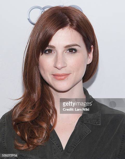 Aya Cash attends the FX Networks Upfront premiere screening of Fargo at the SVA Theater in New York City. © LAN