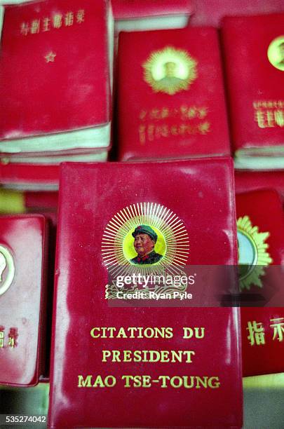 Chairman Mao's little Red Book is on sale at the Dongtai Lu Antique Marktet. Shanghai is China's largest and most dynamic city. It's modern and ever...