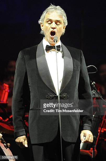 Andrea Bocelli performs in support of his Opera release at HP Pavilion in San Jose, California.