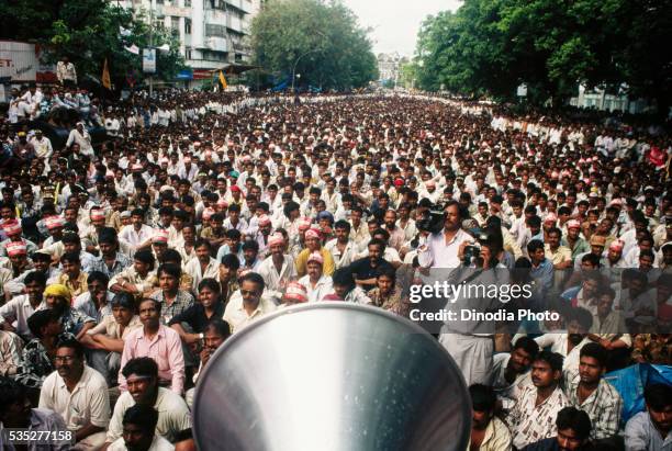 demonstration in bombay, maharashtra. - arf stock pictures, royalty-free photos & images