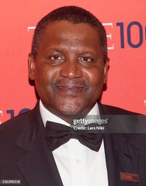 Aliko Dangote attends the "TIME 100 Gala, TIME's 100 Most Influential People In The World" at the Frederick P Rose Hall at Lincoln Center in New York...