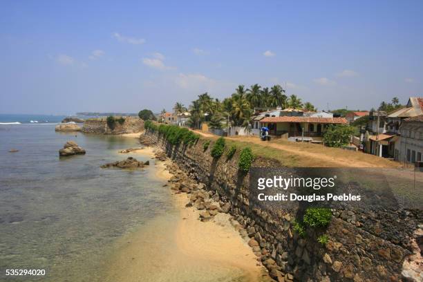 original ramparts of dutch fort in galle - galle stock pictures, royalty-free photos & images