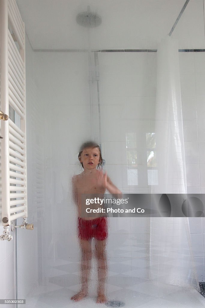 Child in the shower