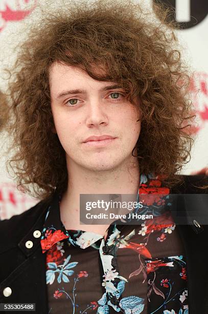 Benjamin Blakeway of Catfish And The Bottlemen poses for a photo during day 2 of BBC Radio 1's Big Weekend at Powderham Castle on May 29, 2016 in...