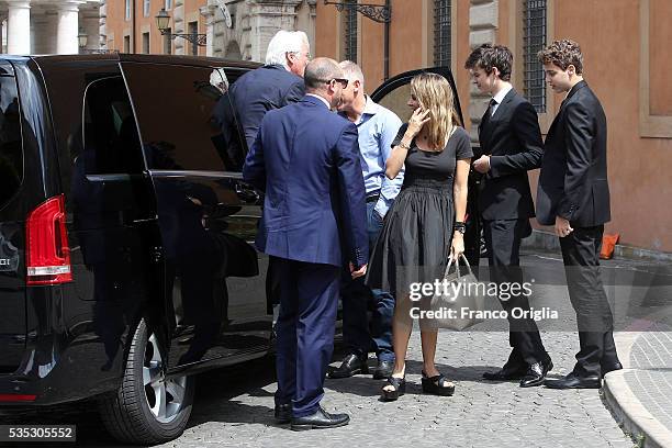 Richard Gere and his son Homer James Jigme Gere and girlfriend Alejandra Silva arrive at 'Un Muro o Un Ponte' Seminary held by Pope Francis at the...