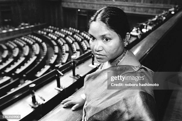 Phoolan Devi visiting the Japanese Parliament.