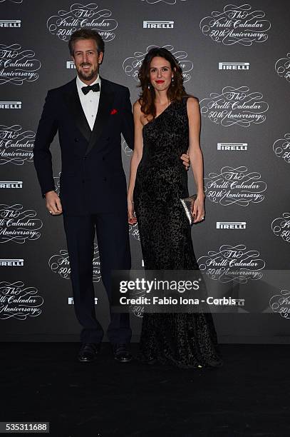 Gonzaga Guerreri and Ilaria Tronchetti Provera attend the Pirelli Calendar 50th Anniversary event on November 21, 2013 in Milan, Italy