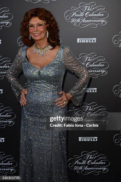 Sophia Loren attends the Pirelli Calendar 50th Anniversary event on November 21, 2013 in Milan, Italy