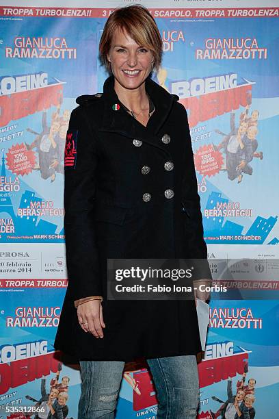 Ellen Hidding attends the first night Boing Boing at Manzoni's Theater on February 20, 2014 in Milan/Italy