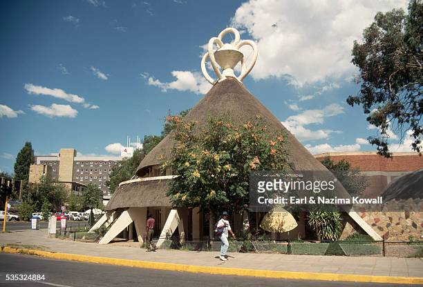 cone-shaped building in maseru - maseru stock pictures, royalty-free photos & images