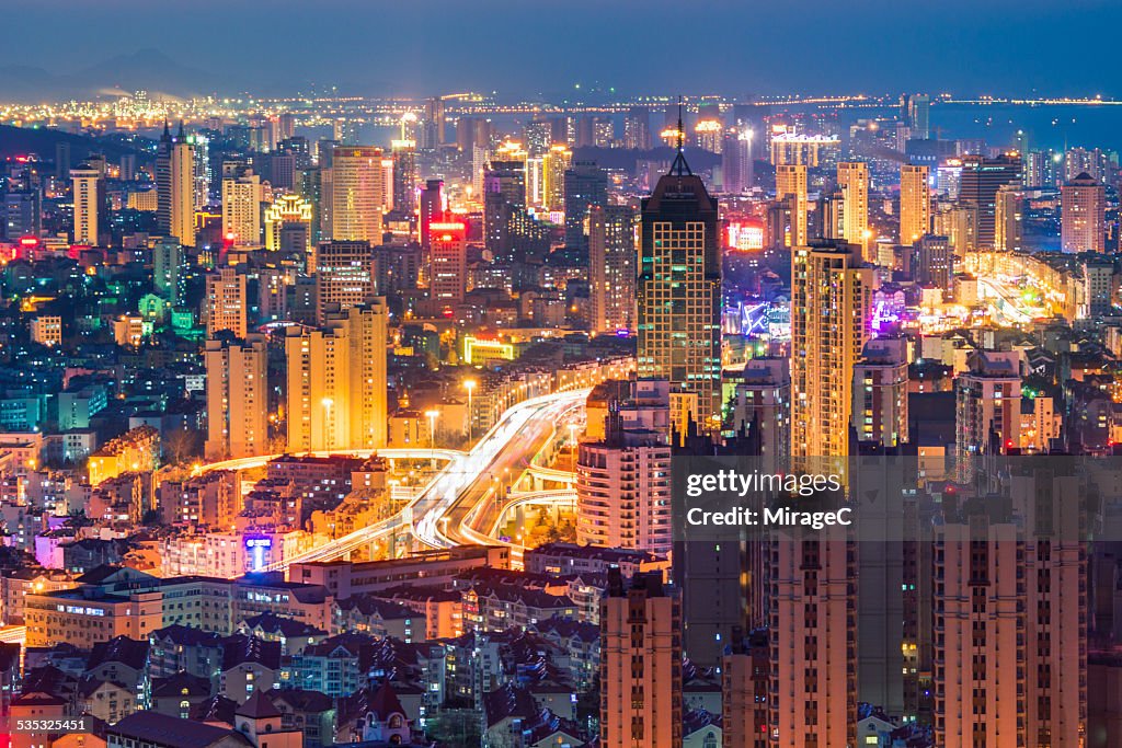 Qingdao Downtown Night Scenery
