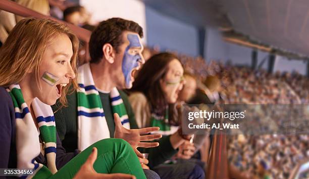 giving their team all their support - spectator seats stock pictures, royalty-free photos & images