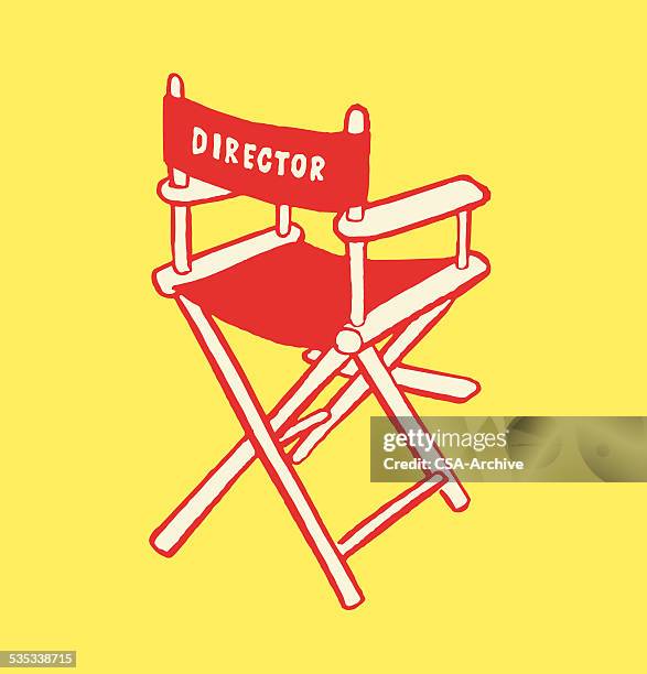 director's chair - director stock illustrations