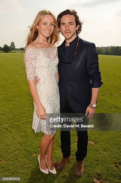 Jemma Powell and Jack Savoretti attend day two of the Audi Polo Challenge at Coworth Park on May 29, 2016 in London, England.