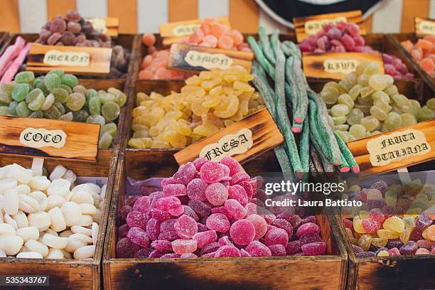 fruit candies - like a child in a sweet shop stock pictures, royalty-free photos & images