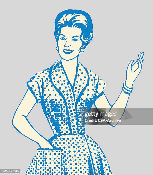 woman gesturing - housewife stock illustrations