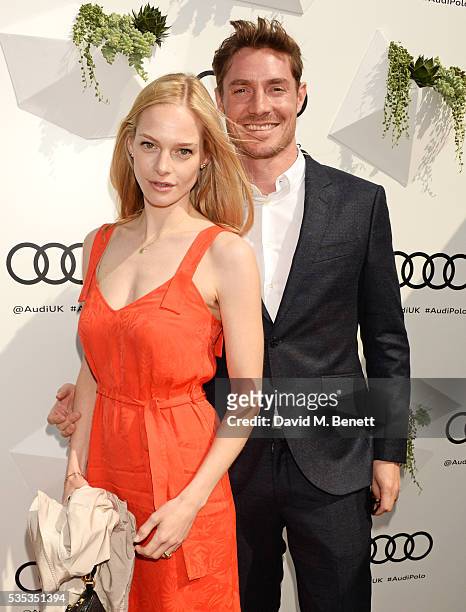Annabelle Horsey and Max Brown attend day two of the Audi Polo Challenge at Coworth Park on May 29, 2016 in London, England.