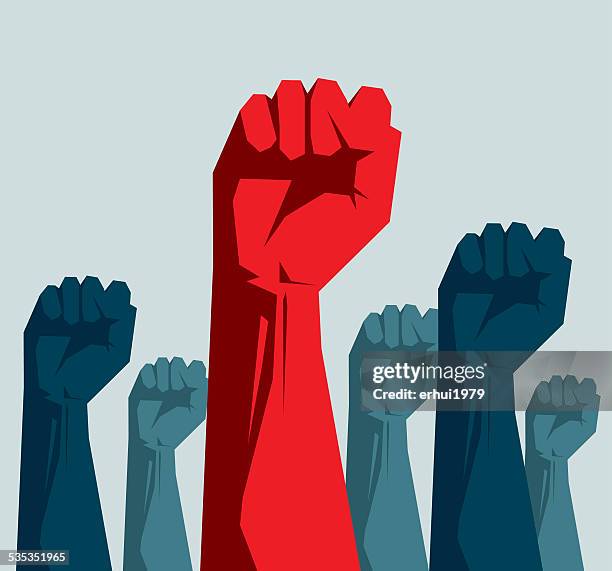 fist - protestor stock illustrations