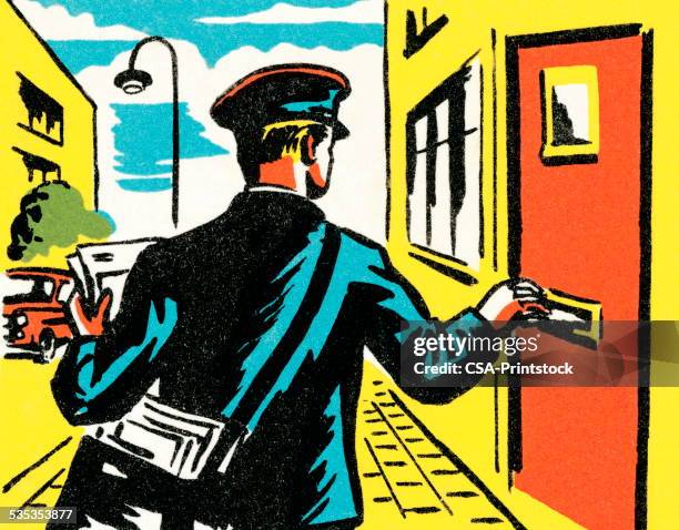 mailman - postman stock illustrations