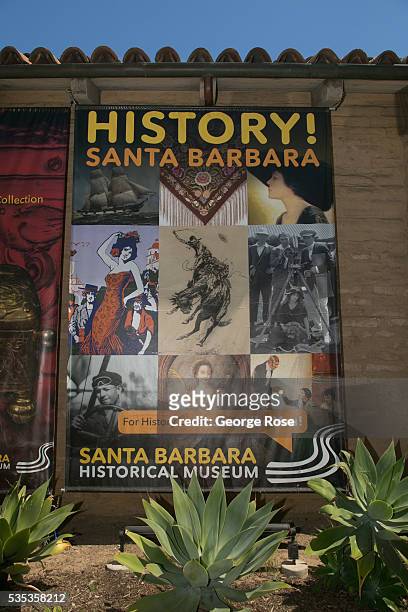 The entrance to the Historical Museum is viewed on May 21 in Santa Barbara, California. Now home to dozens of new wineries, tastings rooms, wine...