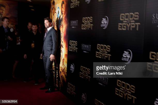 Gerard Butler attends the "Gods Of Egypt" New York Premiere at AMC Loews Lincoln Square 13 in New York City. © LAN