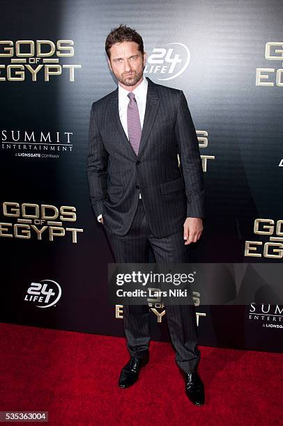 Gerard Butler attends the "Gods Of Egypt" New York Premiere at AMC Loews Lincoln Square 13 in New York City. © LAN