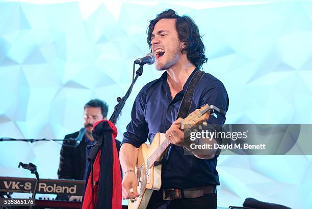 Jack Savoretti performs during day two of the Audi Polo Challenge at Coworth Park on May 29, 2016 in London, England.