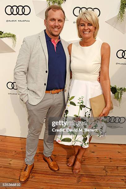 Dean Andrews and Helen Bowen-Green attend day two of the Audi Polo Challenge at Coworth Park on May 29, 2016 in London, England.