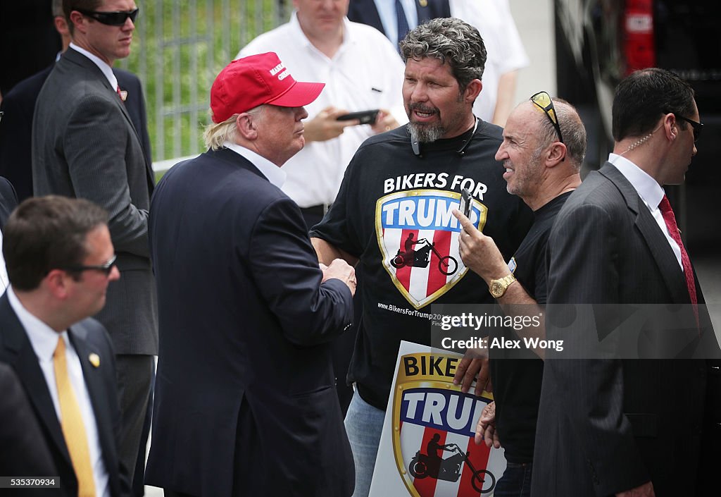 Donald Trump Attends Rolling Thunder Motorcycle Rally In Washington, D.C.