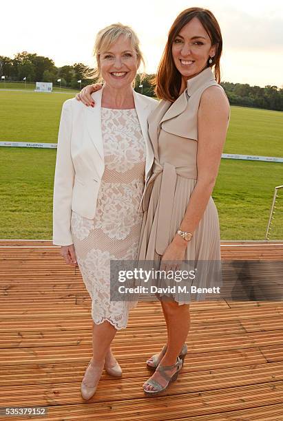 Carol Kirkwood and Sally Nugent attend day two of the Audi Polo Challenge at Coworth Park on May 29, 2016 in London, England.