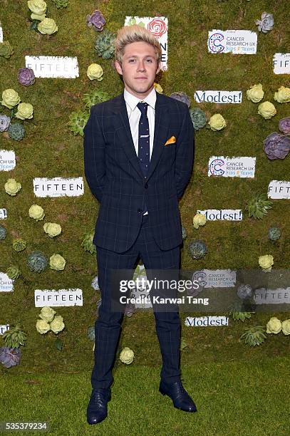 Niall Horan arrives for The Horan And Rose event at The Grove on May 29, 2016 in Watford, England.