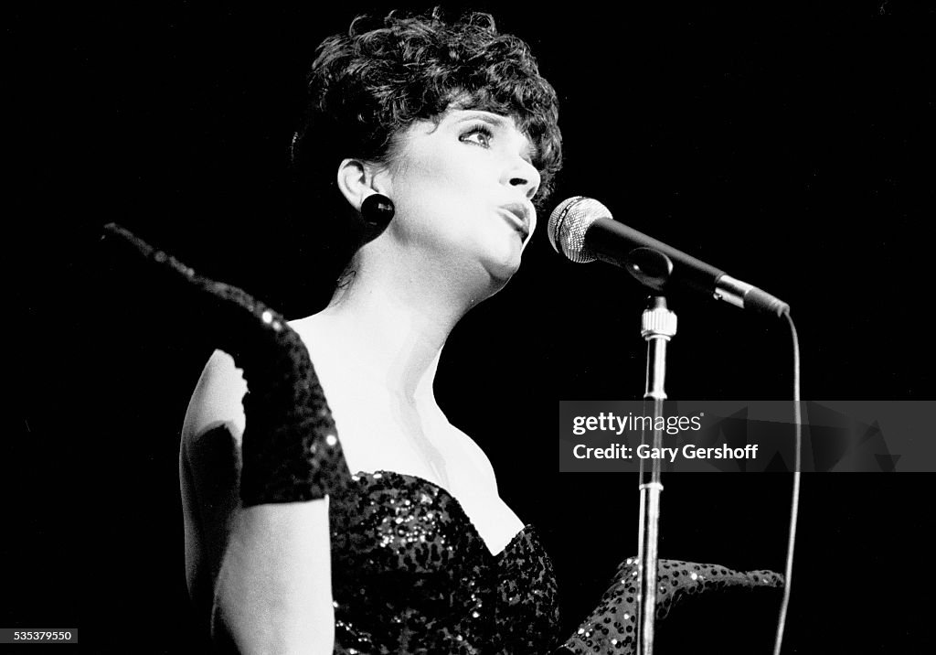 Linda R American Pop musician Linda Ronstadt performs onstage at Radio City ...