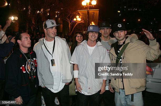 Band Fast Crew arrive at the Vodafone New Zealand Music Awards at the Aotea Centre in Auckland, Wednesday September 22nd 2004.