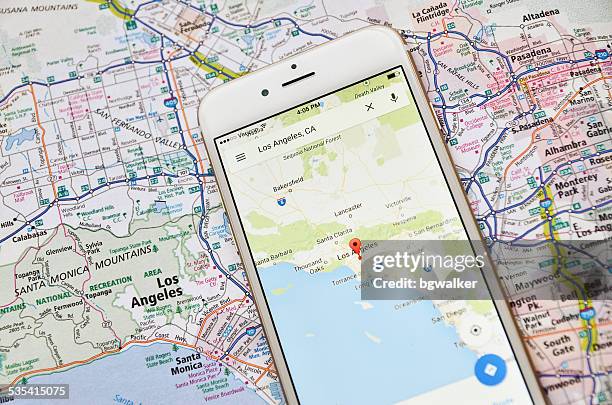 los angeles on iphone and map - google 個照片及圖片檔