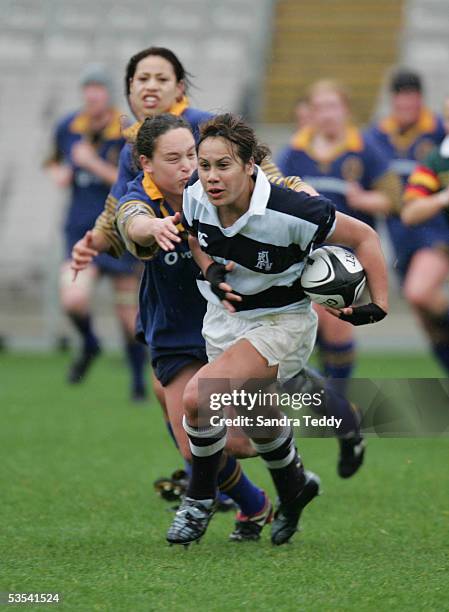 Huriana manuel of Auckland runs the ball up during their Lion Foundation Cup semi final against Otago at Eden Park in Auckland, Saturday September...