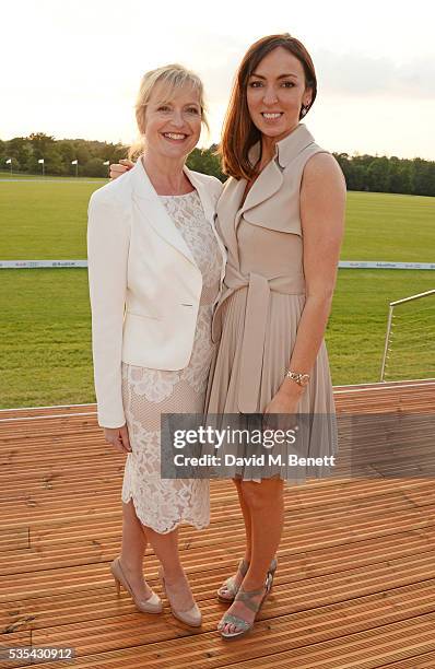 Carol Kirkwood and Sally Nugent attend day two of the Audi Polo Challenge at Coworth Park on May 29, 2016 in London, England.
