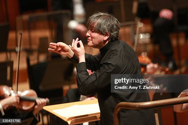 Sir Antonio Pappano conducts the London Symphony Orchestra in the Beethoven Violin Concerto with soloist violinist Nikolaj Znaider at Barbican Centre...