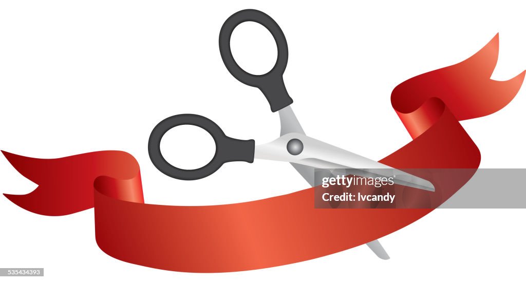 Cut Ribbon Shape Ribboncutting High-Res Vector Graphic - Getty Images