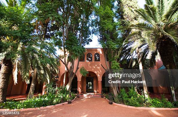 Princess Hetti von Bohlen und Halbach, the daughter-in-law of the German arms magnate at her house Bled Targui in Marrakesh. The scene of many a...