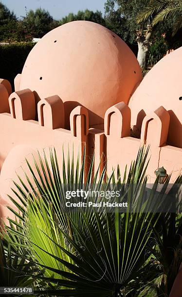 Princess Hetti von Bohlen und Halbach, the daughter-in-law of the German arms magnate at her house Bled Targui in Marrakesh. The scene of many a...