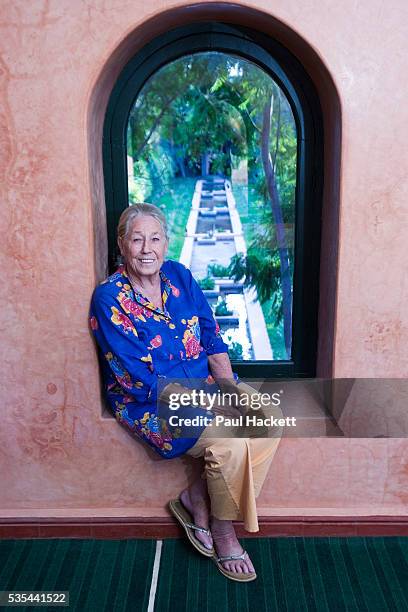 Princess Hetti von Bohlen und Halbach, the daughter-in-law of the German arms magnate at her house Bled Targui in Marrakesh. The scene of many a...