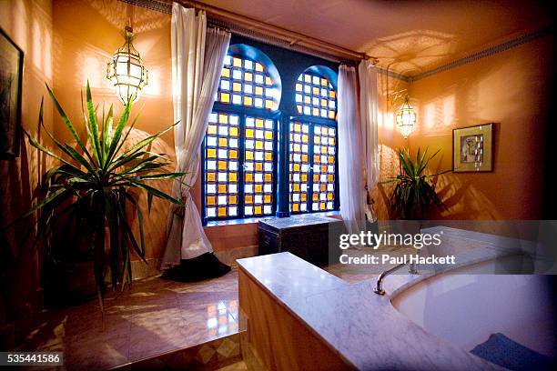 Princess Hetti von Bohlen und Halbach, the daughter-in-law of the German arms magnate at her house Bled Targui in Marrakesh. The scene of many a...