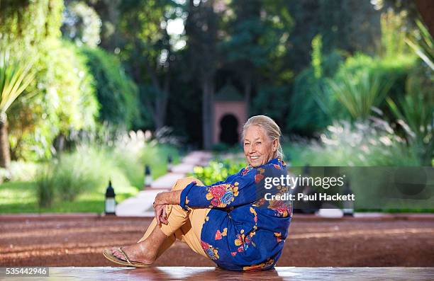 Princess Hetti von Bohlen und Halbach, the daughter-in-law of the German arms magnate at her house Bled Targui in Marrakesh. The scene of many a...