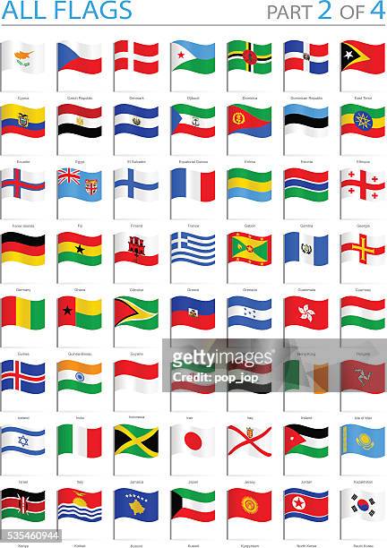 all world flags - waving pins - illustration - czech republic flag stock illustrations