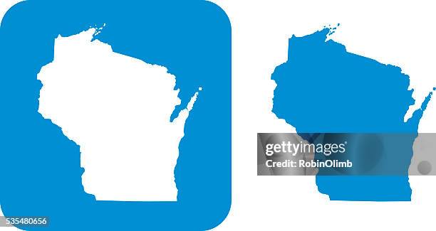 bluewisconsin map icon - file wisconsin pole of inaccessibility.png stock illustrations